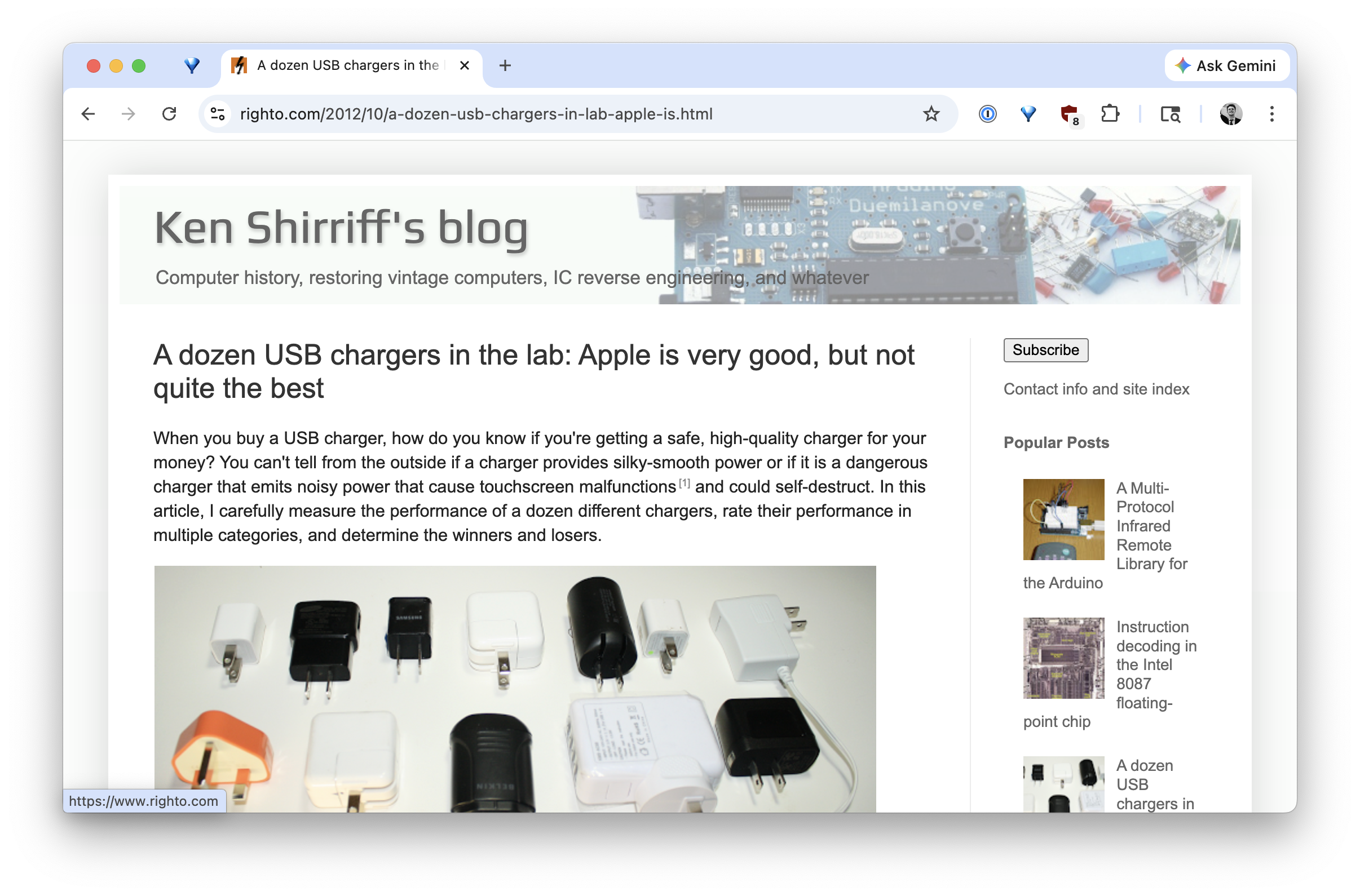 Ken Shirriff's original charger teardown